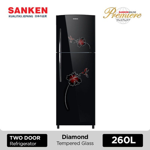 Sanken Kulkas Dua Pintu SK-G266AH-BK Hitam