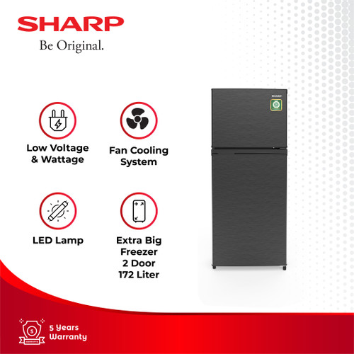 Sharp Lemari Es 2 pintu SJ-195MN-HS New Kirei Series