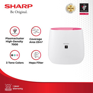 Sharp Air Purifier FP-J30Y-P Plasmacluster High Density Ions Pink 23m