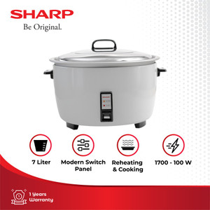 Sharp Cookwear KSH-777 Rice Cooker White 7 Liter 2000 Watt