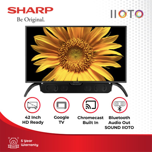 Sharp LED TV 2K Google IIOTO TV 2T-C42EG1I-SB Black 42 inch