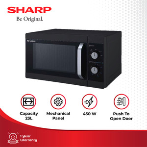 Sharp Microwave Stylish Designed R-223MA-BK Black 23 Liter