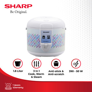 Sharp Cookwear KS-N18ME-C/L Rice Cooker White 1.8 Liter 390 Watt