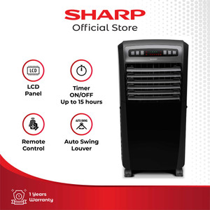 Sharp Air Cooler PJ-A55TY-W Twice Cooling Black 100 Watt