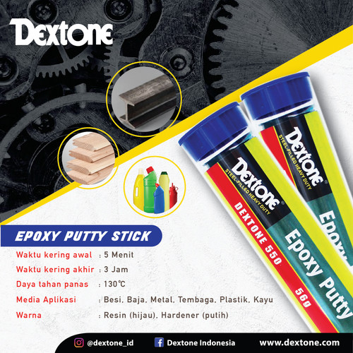 Lem Besi Epoxy Putty Stick Dextone General 56GR