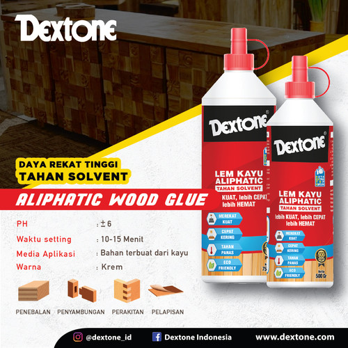 Lem Kayu Aliphatic Dextone 500Gr