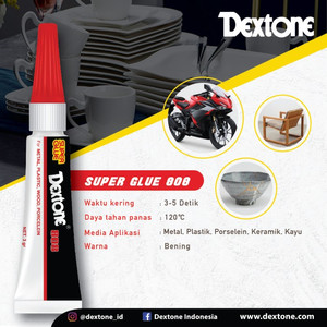 Lem Tetes Dextone Super Glue Lembaran 808 3gr/Pcs