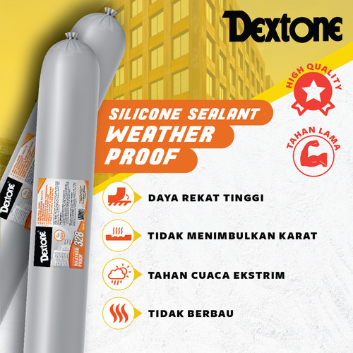 Silicone Sealant Sosis Weather Proof 328 Dextone (600ml)