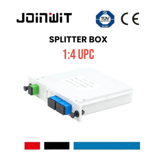 PLC SPLITTER 1:4 BOX SC UPC pasif 1x4 sc upc kotak fiber optic fo