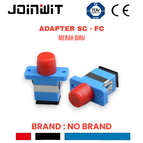 Adapter SC to FC SC-FC Fiber Optik Connector Optic FA03 (merahbiruu)