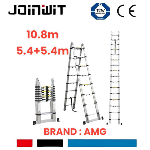 Tangga Lipat Aluminium Teleskopik 10.8M Double Telescopic 10.8Meter