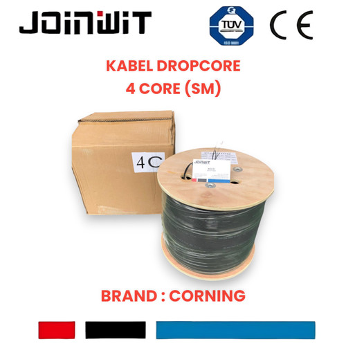 Kabel Drop Wire Optik / DW FO FTTH 4 core /1000M