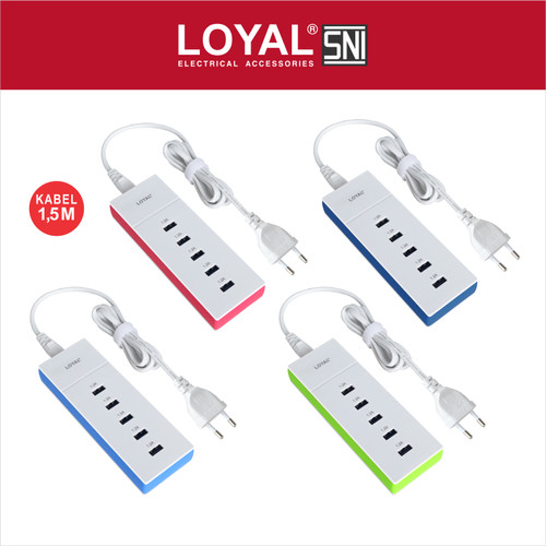 USB Charger 5 Port + Kabel 1,5M (LY-295)