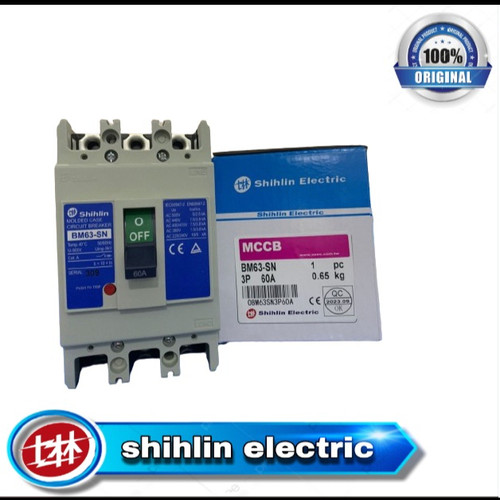 MCCB Shihlin BM63-SN (380V 7,5kA, 220V 10kA) 3P - 60A