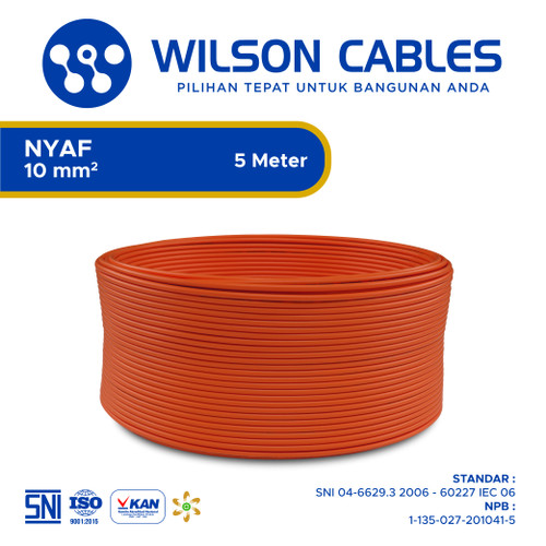 Wilson Cables - NYAF 10 mm² 5 Meter - Kabel Tembaga Serabut