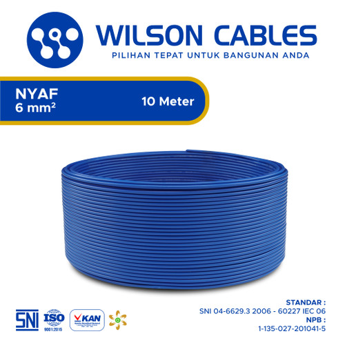 Wilson Cables - NYAF 6 mm² 10 Meter - Kabel Tembaga Serabut