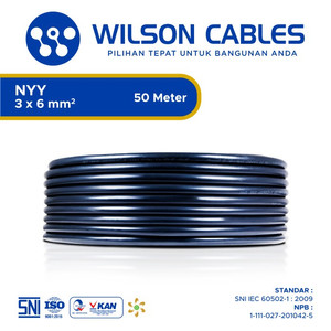 Wilson Cables - NYY 3x6 mm² 50 Meter - Kabel Tembaga Kawat