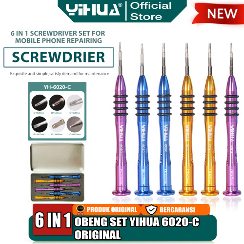 Yihua 6020-C Obeng Set Service HP Screwdriver +1.5 T4T2 Bintang 0.8 OR