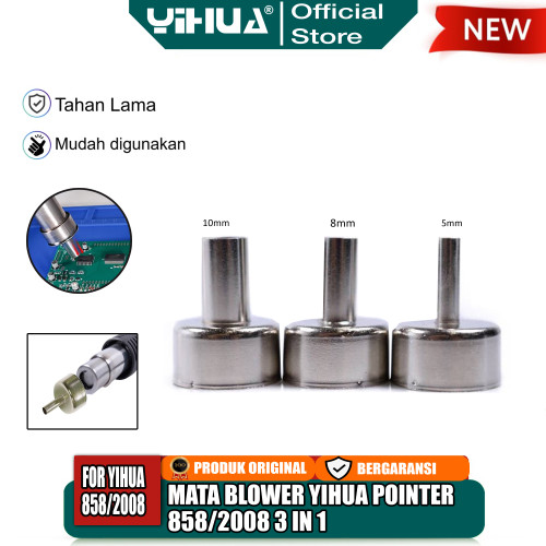 Mata Blower Solder Uap Station Yihua Pointer 858 2008 3 IN 1 Hot Air