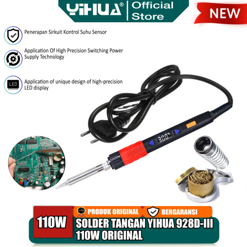 Yihua 928D-III Solder Tangan Listrik 110W Temperature Adjustable ORI