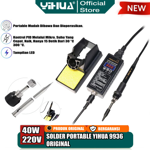 Yihua 9936 Solder Station Portable Digital 40W Soldering Iron Listrik