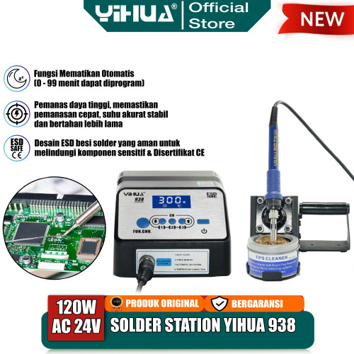 Yihua 938 Solder Station Digital 120W Soldering Iron Protection ESD OR