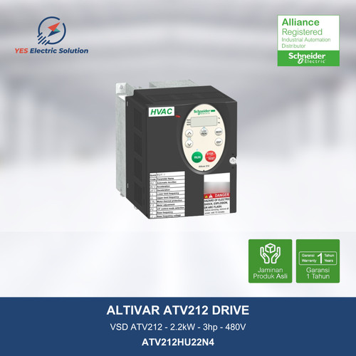 Schneider Altivar ATV12 Variable Speed Drive 2.2kW 3HP ATV212HU22N4