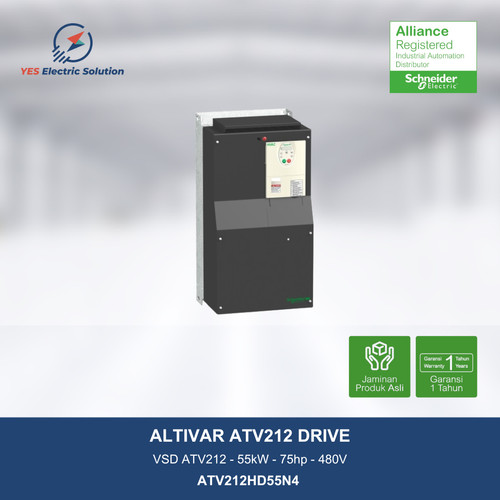 Schneider Altivar ATV12 Variable Speed Drive 55kW 75HP ATV212HD55N4