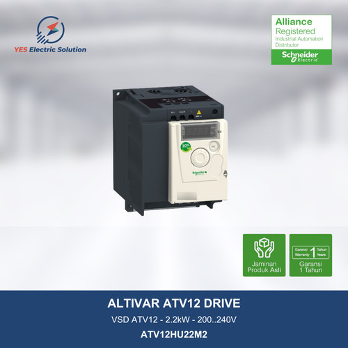 Schneider Altivar ATV12 Variable Speed Drive 2.2kW 3HP ATV12HU22M2