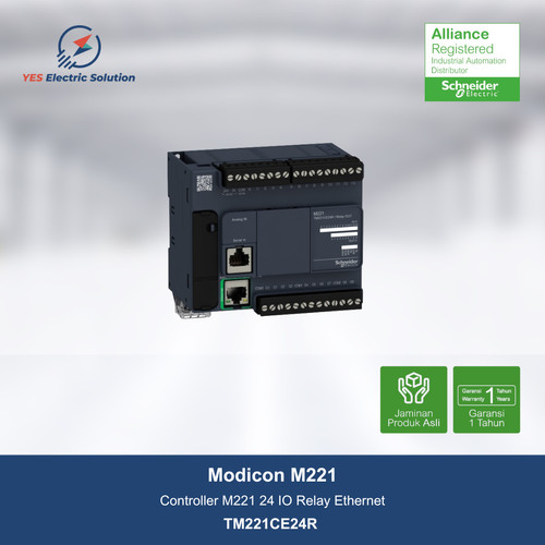 Schneider Electric PLC Modicon M221 Controller 24 IO relay TM221CE24R