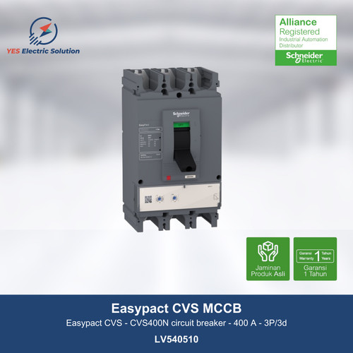 Schneider Easypact CVS400N MCCB 400A circuit breaker 3P - LV540510