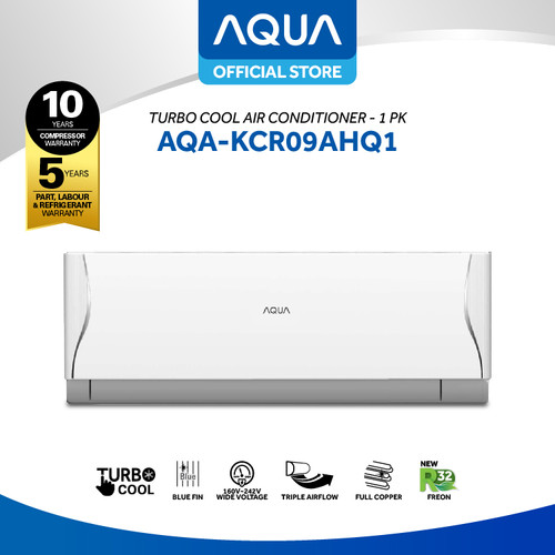 AQUA Japan Turbo Cool Air Conditioner AC 1PK AQA-KCR09AHQ1