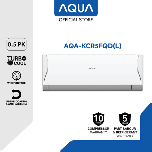 AQUA Japan Turbo Cool Air Conditioner AC 1/2PK AQA-KCR5AHQ1