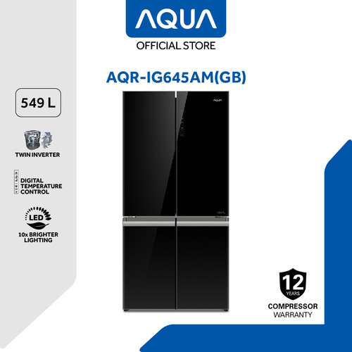 AQUA Japan Kulkas Multidoor 549 Liter AQR-IG645AM(GB)