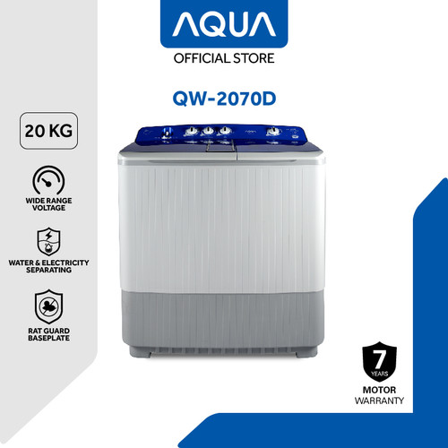 AQUA Japan Mesin Cuci Twin Tub 20KG QW-2070D