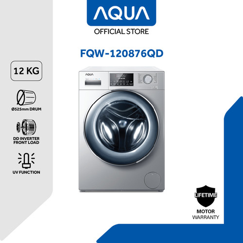 AQUA JAPAN FQW-120876QD Mesin Cuci Front Load 12 Kg Inverter