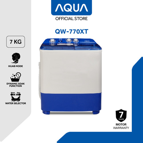 AQUA MESIN CUCI 770XT 2TABUNG 7KG