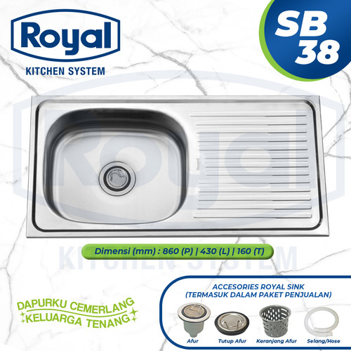 Royal Kitchen Sink SB 38 | Bak Cuci Piring