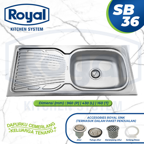 Royal Kitchen Sink SB 36 | Bak Cuci Piring