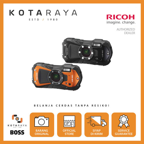 Ricoh WG-80 WG80 Digital Camera Waterproof GARANSI RESMI