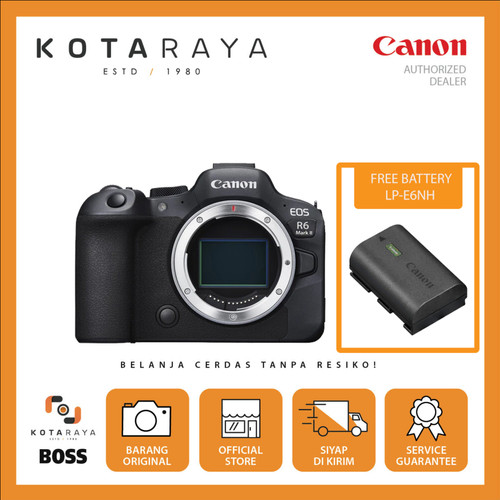 Canon EOS R6 Mark II Body Only Mirrorless Camera - GARANSI RESMI