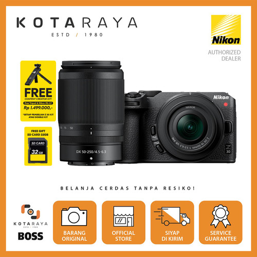 Nikon Z30 Mirrorless Kit Nikkor Z 16-50mm + 50-250mm GARANSI RESMI