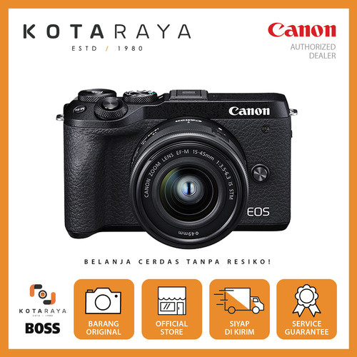 Canon EOS M6 Mark II with 15-45mm - GARANSI RESMI