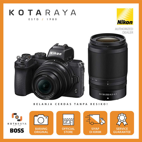 Nikon Z50 Mirrorless Kit 16-50mm VR + 50-250mm VR GARANSI RESMI