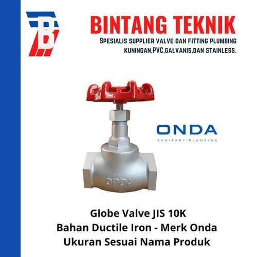 Globe Valve 2" inch Ductile Iron Onda JIS 10K