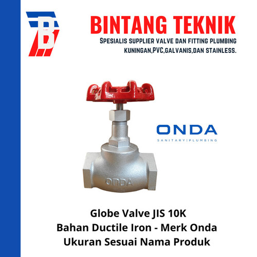 Globe Valve 3/4" inch Ductile Iron Onda JIS 10K