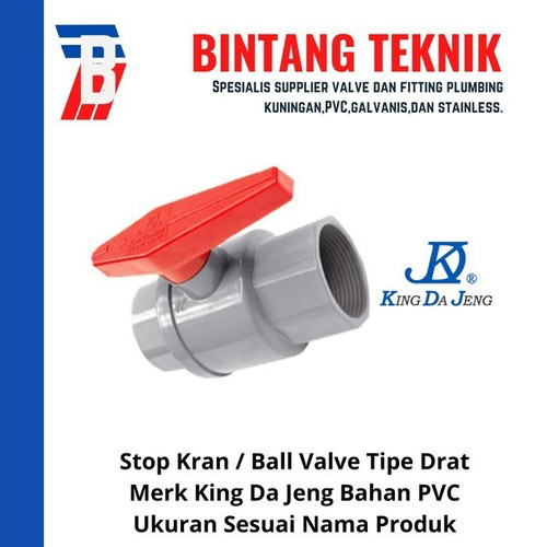 Ball Valve / Stop Kran 2" inch PVC Drat KDJ