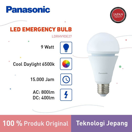 Panasonic Lampu Bohlam LED Emergency Bulb 9 Watt - Cool Daylight