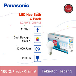 Panasonic Lampu Bohlam LED Neo Bulb 4 Pack 11 Watt - Cool Daylight