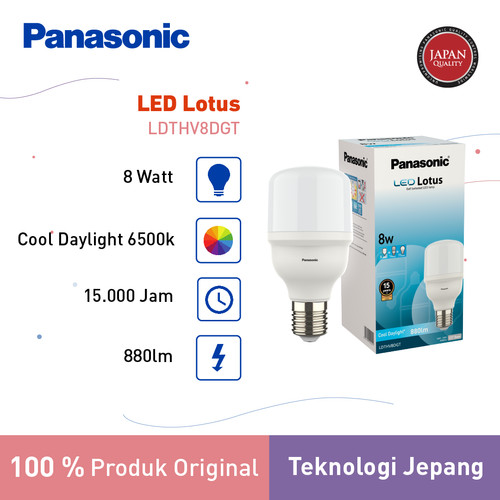 Panasonic Lampu Bohlam LED Lotus Bulb 8 Watt - Cool Daylight